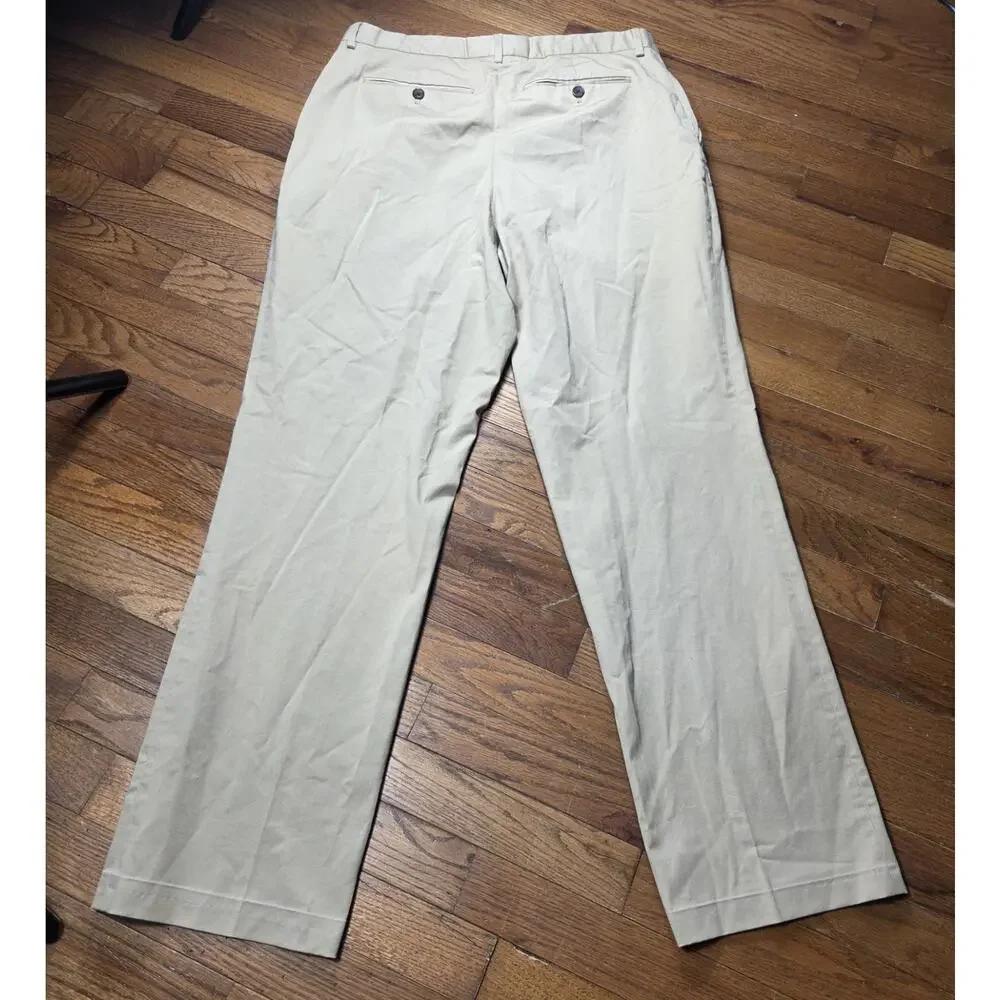 Banana Republic Mens Chino Pants 36x32 Slim Fit Khaki Tan Stretch Cotton